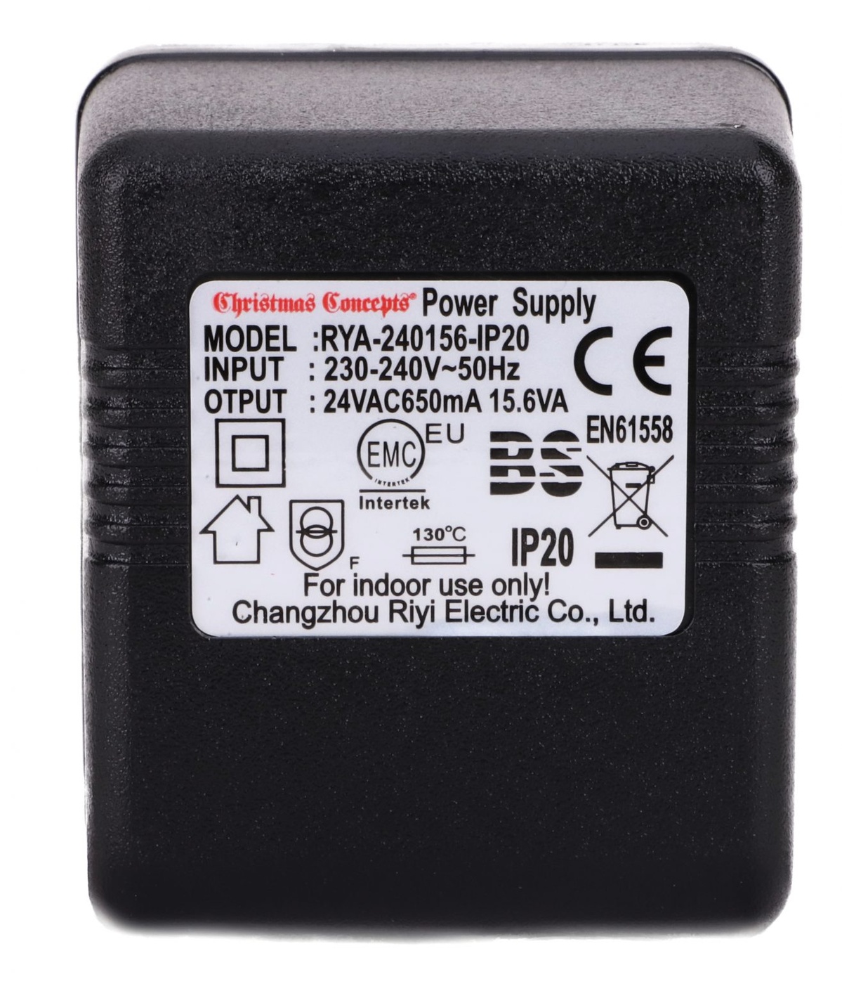 Christmas Concepts® 24V 650MA AC Adaptor Without Lead Suitable For