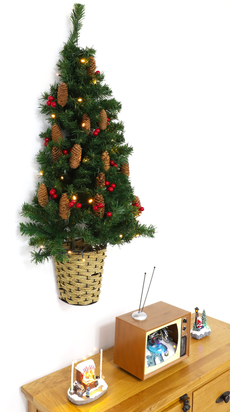 Christmas Concepts® 3ft (90cm) Green Pre Lit Wall Mounted Christmas