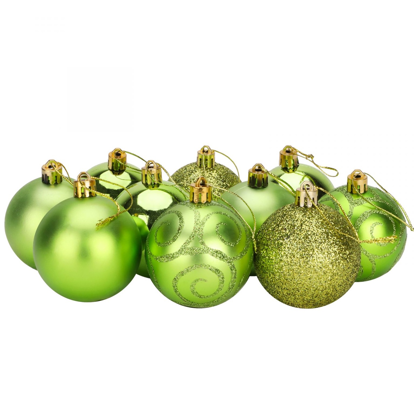 Christmas Concepts® Pack of 10 60mm Lime Green Christmas Tree Baubles