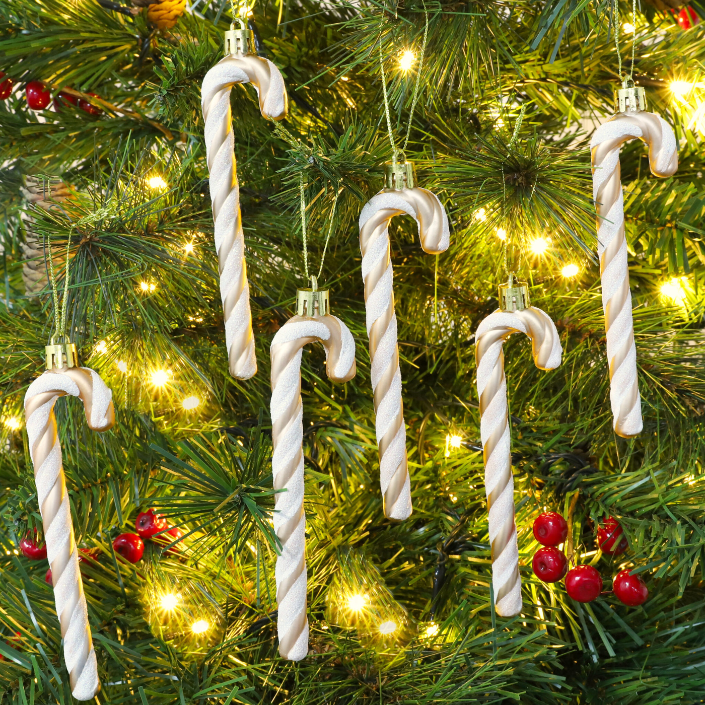 Christmas Concepts® Pack Of 613cm Glitter Candy Cane Christmas Tree