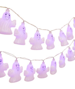 Christmas Concepts® 20 Halloween Ghost Lights With Blue LED Lights - 1.35m Length - Halloween Lights - Battery Operated
