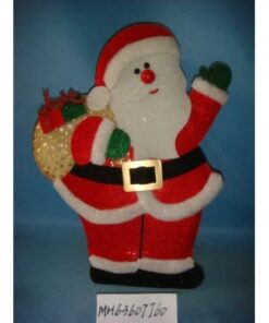 Christmas Concepts® Santa Rattan Christmas Plaque with Glitter & LED Lights- Christmas Decoration