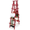 Christmas Concepts® 80cm Standing Christmas Card Holder Santa & Snowman Climbing Ladder With Wooden Pegs