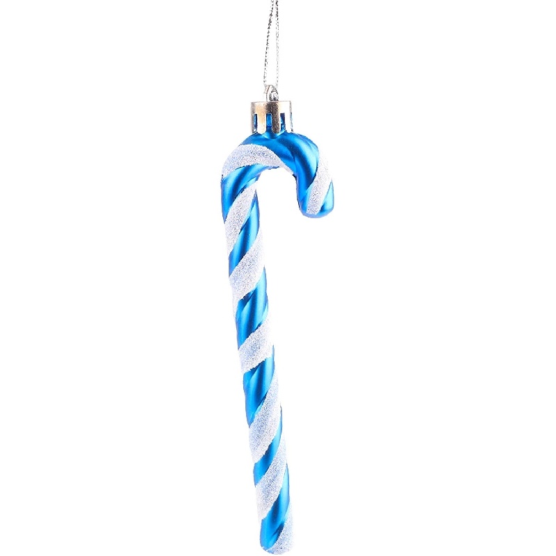 Christmas Concepts® Pack Of 613cm Royal Blue & White Glitter Candy Cane Christmas Tree