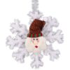 Christmas Concepts® 12" (30cm) Hanging Snowflake With Christmas Character - Unique Christmas Decorations - Tree Trimmings (Red Santa)