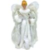 Christmas Concepts® 12 Inch Beautiful Tree Top Angel Dressed In Silver With Feather Wings