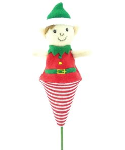 Christmas Concepts® 16" Pop Up Plush Elf in a Cone on a Stick Christmas Decoration - Christmas Stocking Fillers - Christmas Eve Gifts