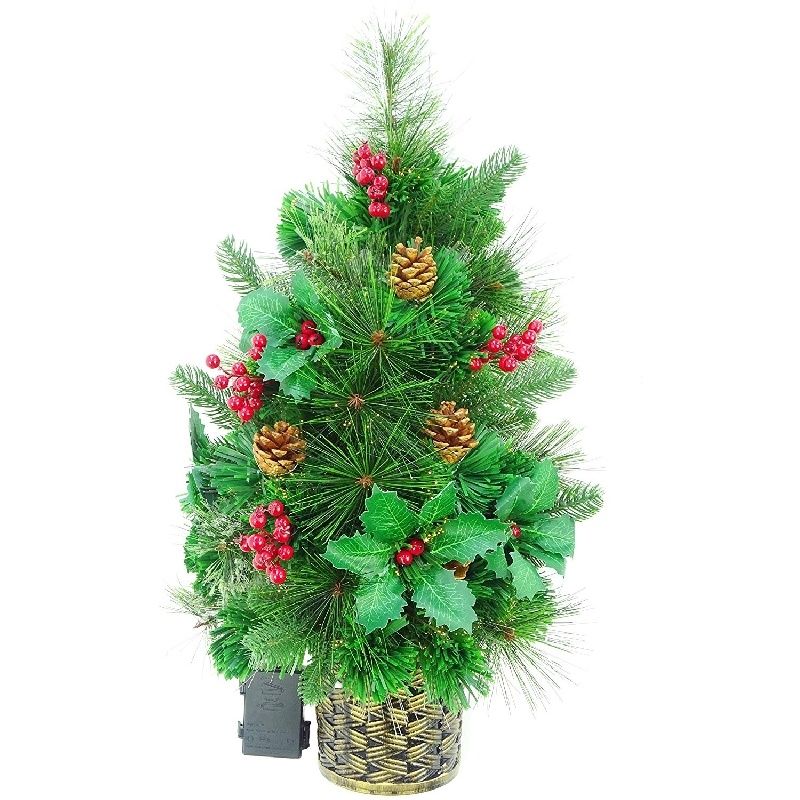Christmas Concepts® 2ft (60cm) Green Fibre Optic Pine Wall Mounted