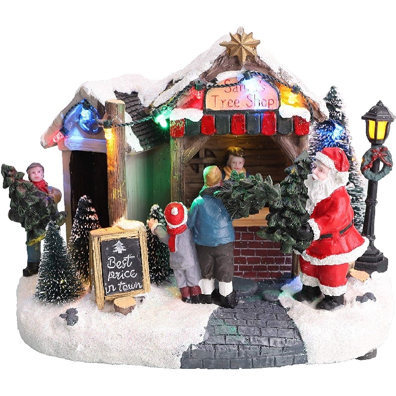 Bright Christmas Village With Rotating Animation | Christmas Village ...