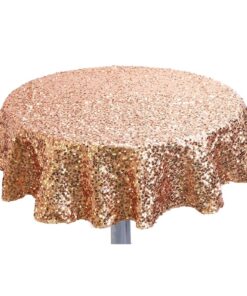 Christmas Concepts® Sequin Round Table Cloth - 36 Inches - Wedding/Party Decoration Wedding Decoration (Copper)