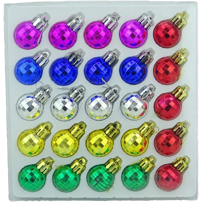 Christmas Concepts® Pack of 2525mm Mini Christmas Tree Baubles Shiny