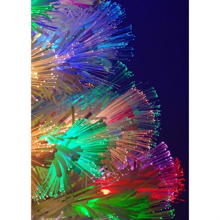 Christmas Concepts® 2ft (60cm) White Iridescent PVC Fibre Optic
