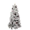 Christmas Concepts® 6ft (180cm) Pre Lit Christmas Tree With Snow Effect, Cones, Berries & Warm White LED Lights