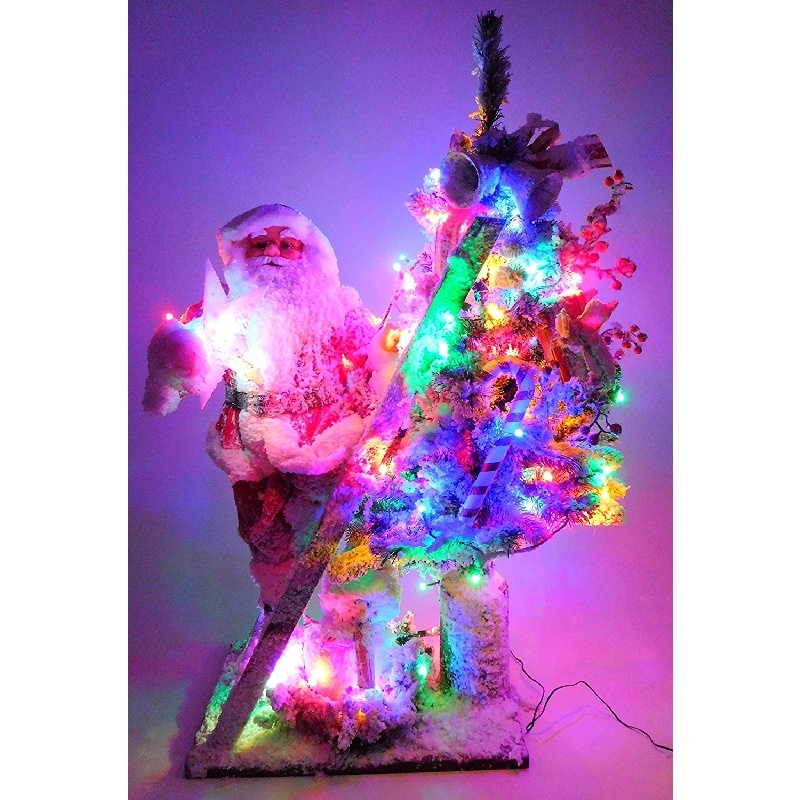Rainbow christmas tree with lights deals