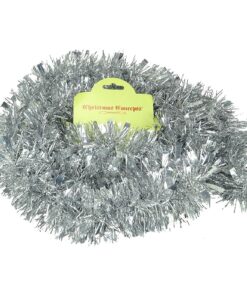 Christmas Concepts® 2 Metre Chunky/Fine Christmas Tinsel - Christmas Decoration Tinsel (Silver)