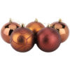 Pack of 5 Extra Large 100mm Chocolate Decorated Christmas Baubles