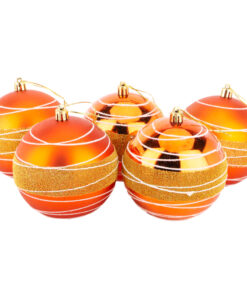 Christmas Concepts® Pack of 5 - Extra Large 100mm Luxury Christmas Tree Baubles – Shiny, Matte & Bead Decorated Baubles (Copper)