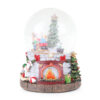 Christmas Concepts® 15cm Musical Christmas Resin Decoration With Santa & Tree Water Globe + Colour Changing LED Lights