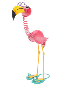 Christmas Concepts® 39cm (15'') Standing Metal Pink Flamingo With Glasses - Indoor/Outdoor Garden Decorations