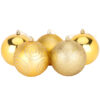 Christmas Concepts® Pack of 5 - Extra Large 100mm Christmas Tree Baubles - Shiny, Matte & Glitter Decorated Baubles (Gold)