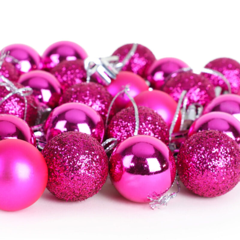 Christmas Concepts® Pack of 25-25mm Mini Christmas Tree Baubles - Shiny ...