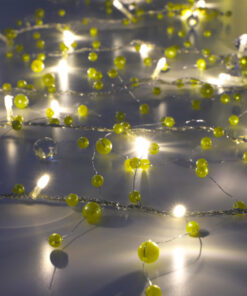 Christmas Concepts® 2m (6.5ft) 20 Beaded LED String Lights - Garland Party Decorations - Weddings & Christmas (Lime Green)