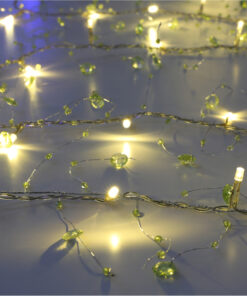Christmas Concepts® Beaded Light Garland With Lime Green Beads - 2 Metre Length - 20 Warm White LED Lights- Home or Christmas Lights