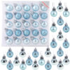 Christmas Concepts® Pack of 25-25mm Mini Christmas Tree Baubles - Shiny, Matte & Glitter Decorated Baubles (Ice Blue)