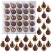 Christmas Concepts® Pack of 25-25mm Mini Christmas Tree Baubles - Shiny, Matte & Glitter Decorated Baubles (Mocha)