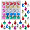 Christmas Concepts® Pack of 25-25mm Mini Christmas Tree Baubles - Shiny, Faceted Decorated Baubles (Multi Coloured)