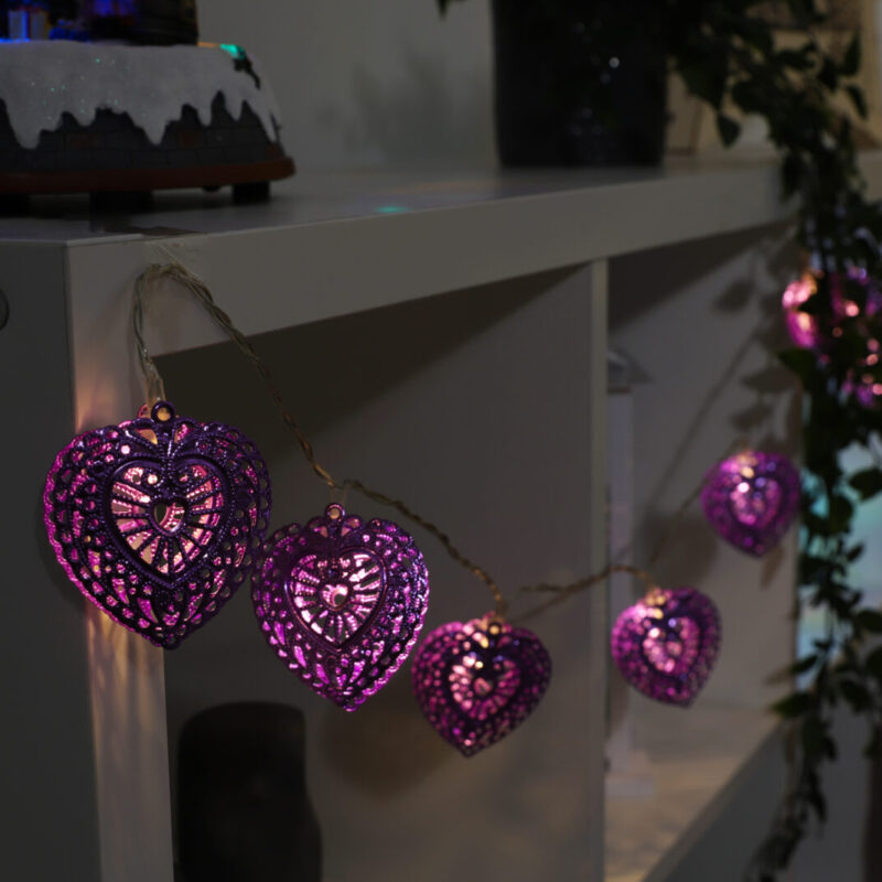 Heart shaped battery operated lights discount
