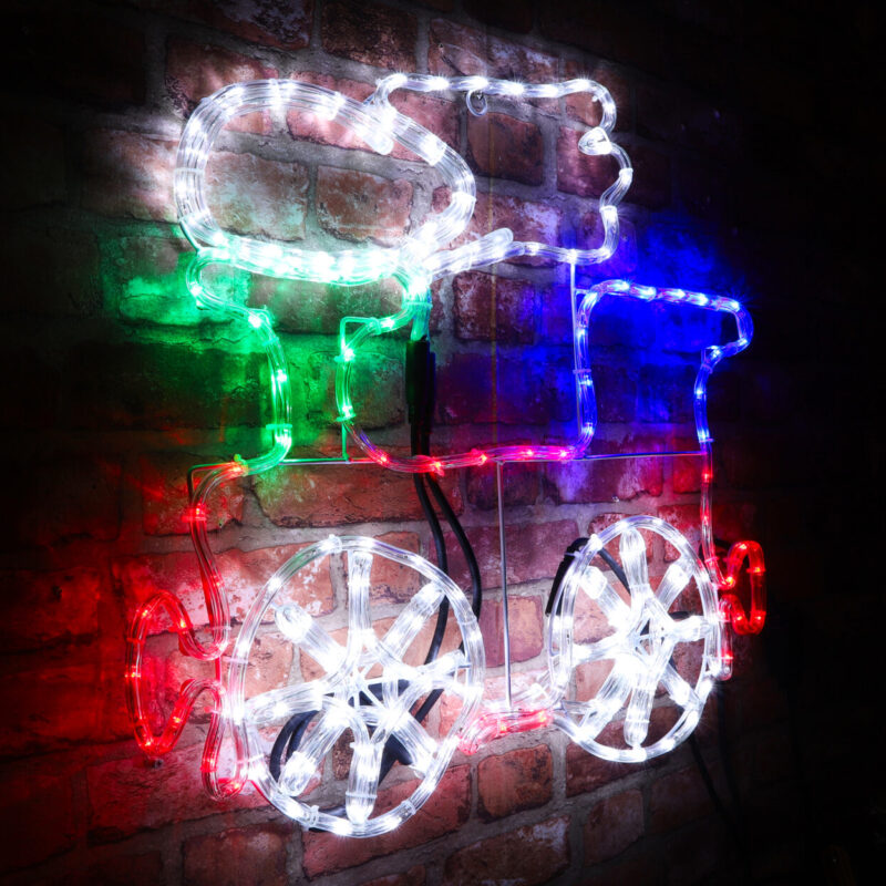 Christmas Concepts Rope Light Train With Flashing Wheel Smoke