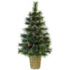 Christmas Concepts® 90cm Decorated Frosted Wall Tree With Natural Cones & Berries - Wall Christmas Tree