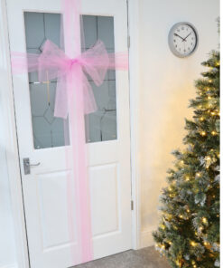 Christmas Concepts® Baby Pink Christmas Fabric Door Bow Decoration - Make Your Own Fabric Bow