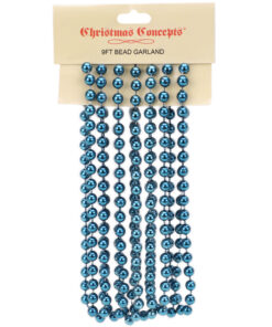 9ft Christmas Bead Chain - Christmas Bead Garlands - Christmas Decorations (Midnight Blue)