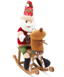 Christmas Concepts® Santa On Rocking Reindeer Unique Christmas Decoration 13" x 11" (33 x 28cm) -Traditonal Christmas Decoration
