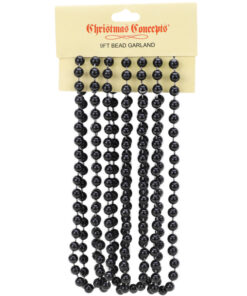 9ft Christmas Bead Chain - Christmas Bead Garlands - Christmas Decorations (Black)
