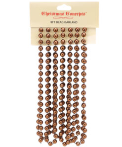 9ft Christmas Bead Chain - Christmas Bead Garlands - Christmas Decorations (Chocolate)