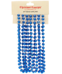 9ft Christmas Bead Chain - Christmas Bead Garlands - Christmas Decorations (Royal Blue)