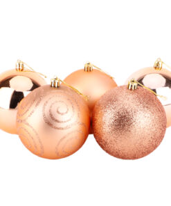 5-100mm Large Baubles - Shiny, Matte & Glitter Design - Christmas Decorations (Champagne)