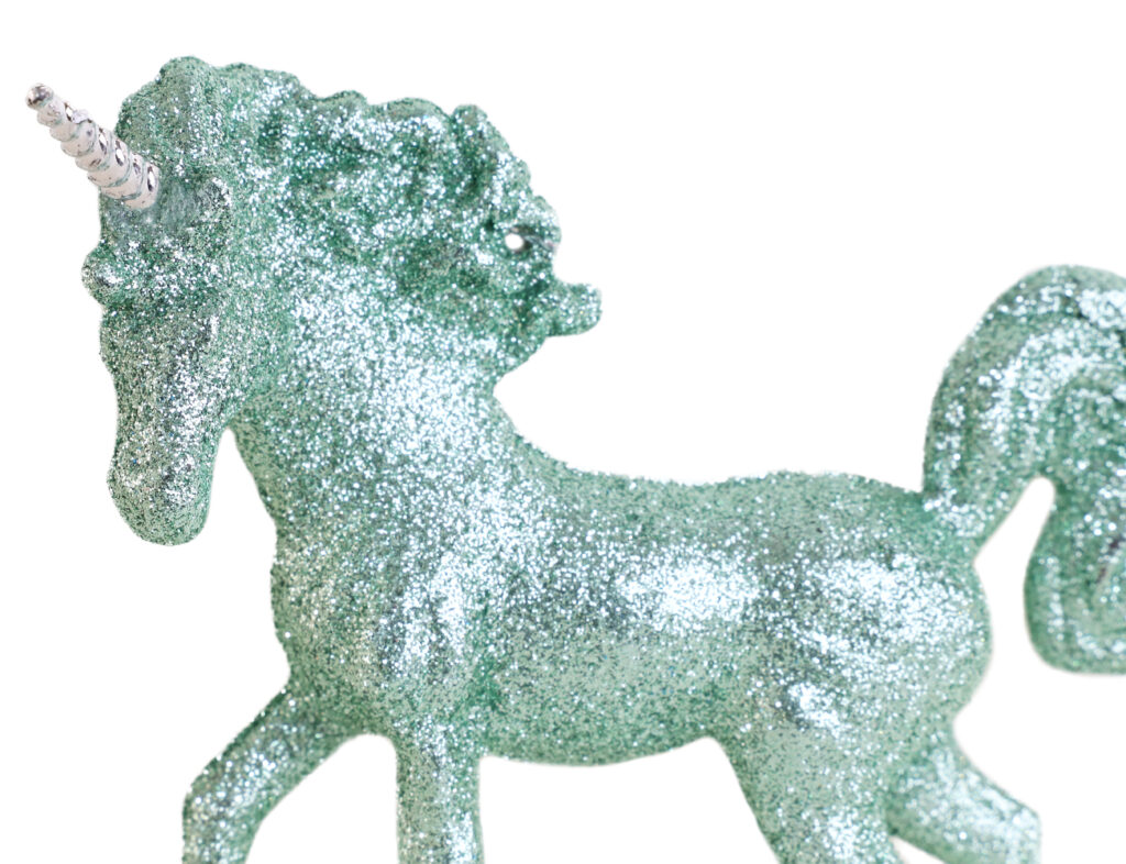 Christmas Concepts® 16cm Glitter Covered Unicorn Decoration Christmas