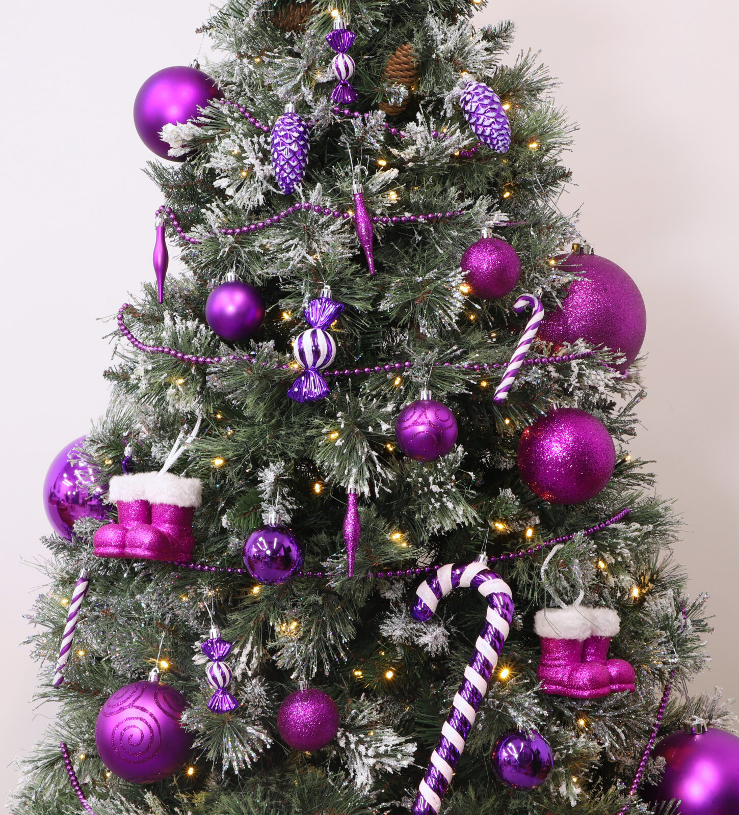 Pink purple christmas shop lights