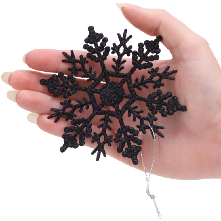 Pack of 1210cm Glitter Snowflake Hanging Decorations Christmas