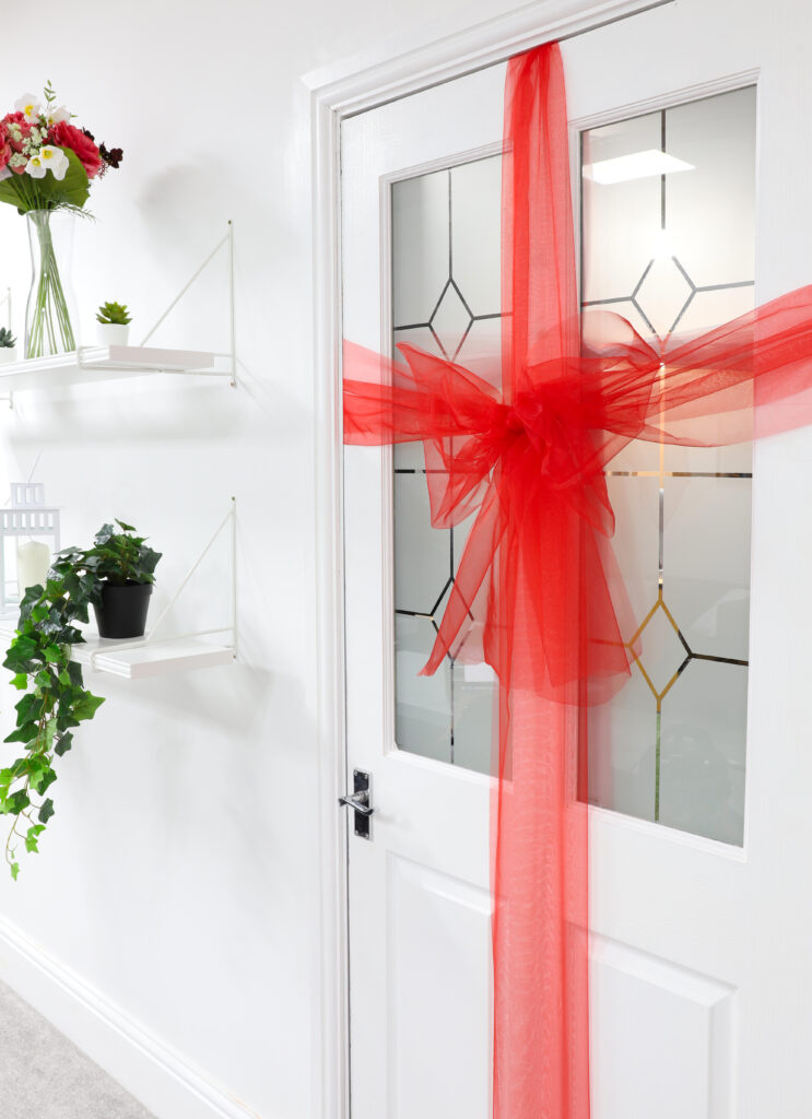 Christmas Concepts® Red Christmas Fabric Door Bow Decoration  Make