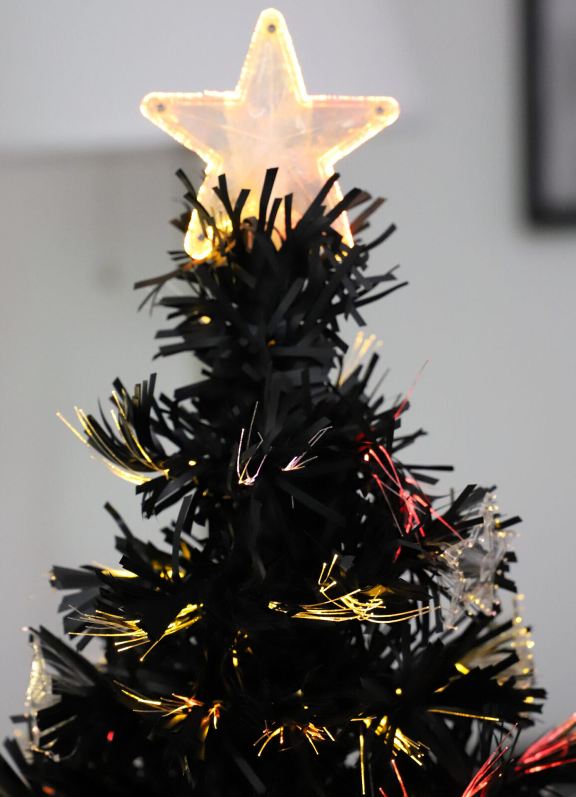 Christmas Concepts® 32 Inch Black Fibre Optic Christmas Tree With Stars
