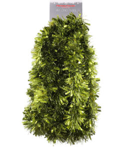 Christmas Concepts® 4 Metre Chunky/Fine Christmas Tinsel - Christmas Decoration Tinsel (Lime Green)