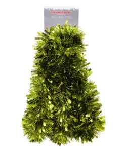 Christmas Concepts® 3m / 9.8ft Chunky/Fine Christmas Tinsel - Christmas Decoration Tinsel (Lime Green)