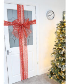 Christmas Concepts® Candy Cane Christmas Fabric Door Bow Decoration - Make Your Own Fabric Bow