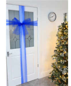 Christmas Concepts® Royal Blue Christmas Fabric Door Bow Decoration - Make Your Own Fabric Bow