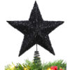 Christmas Concepts® 28cm Sparkly Tree Top Star - Luxury Christmas Decorations (Black)